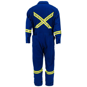 Picture of 7410R-7 - Coverall - 7 oz Tecasafe™ plus, Unlined with WCB Scotchlite