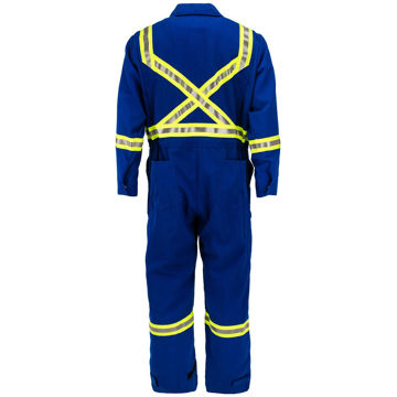 Picture of 7410C1-7 Deluxe Coverall - 7 oz Tecasafe™ plus, Unlined w Reflective Trim