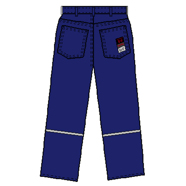Picture of 1359R2 -Work Pant - 9 oz UltraSoft®, Unlined - 2 Inch Silver Trim