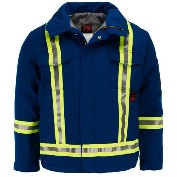 Picture of 8343MFWC1 Mid Length Jacket - 6 oz Nomex® IIIA, Quilt Lined w FR Wind Barrier & 3M Scotchlite®