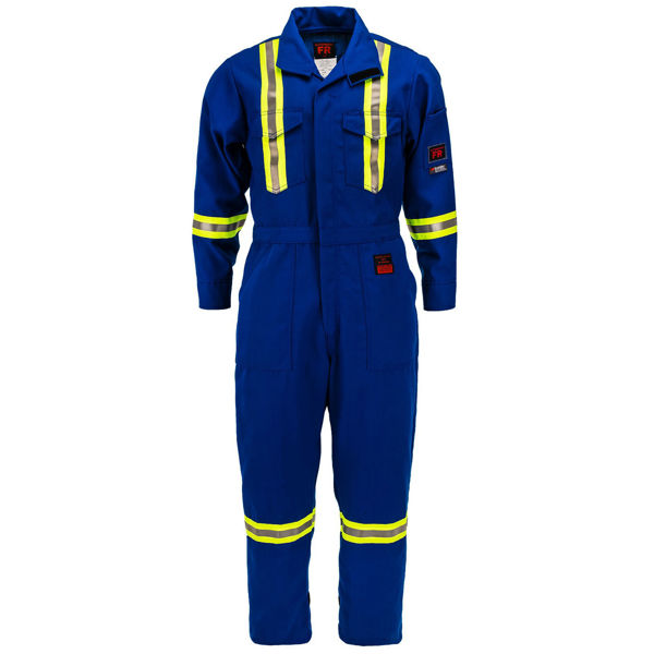 Picture of 8R10R - Unlined Deluxe Coverall – 6.75oz Recycled Aramid w WCB Scotchlite®
