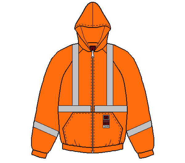 Picture of 83F201ZSP - Jacket - Fleece - 7.5 oz Nomex® IIIA, Double Sided with Hood, Zipper & CSA Trim