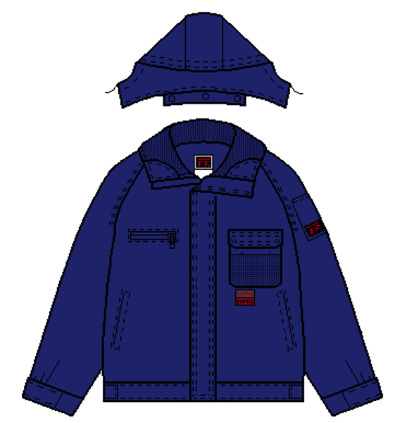 Picture of 8316VS - Jacket-3 in 1 Waist Length-6 oz Coated Nomex® IIIA, Summer Lined w/ Detachable Hood