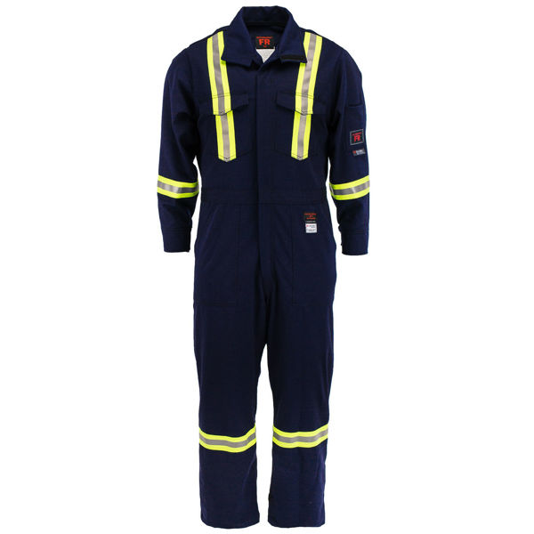 Picture of 1410R - Coverall - 9 oz 100% FR Cotton, Unlined with RAP Scotchlite