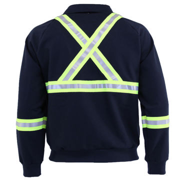 Picture of 34F13C1 Fleece Jacket - 14 oz ModCot, Single Sided w Collar & Zipper with CSA Reflective Trim