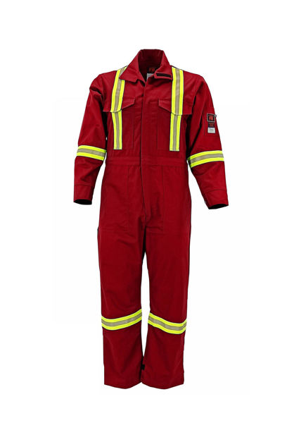 Picture of 1310R-7-C - Deluxe Coverall - 7 oz FR Arc Tex®, Unlined with Reflective Trim