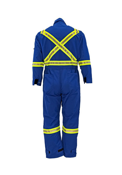 Picture of 8310C1-C - Deluxe Coverall - 6 oz FR Natur Tex®, Unlined with Reflective Trim